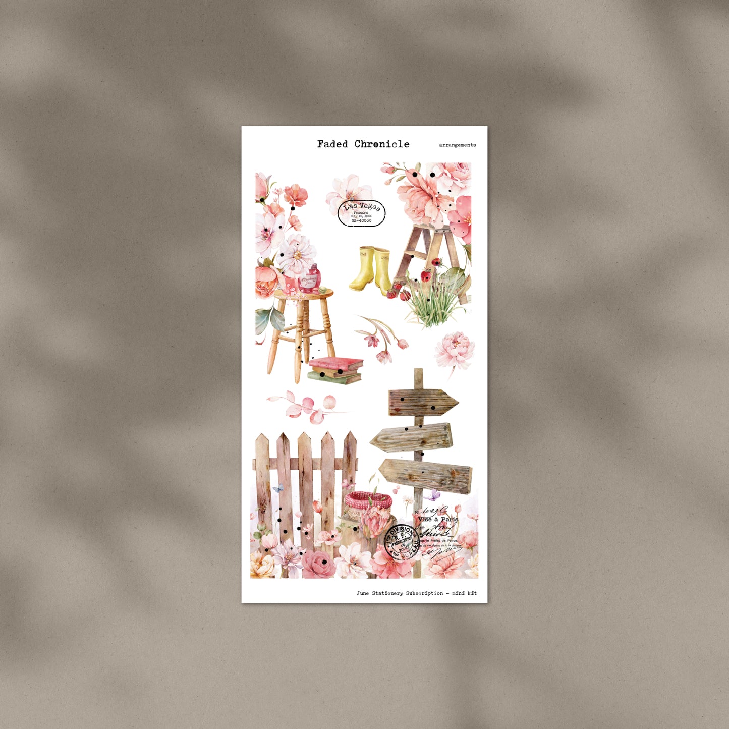 June Stationery Kit Extra - Arrangements (Gold Foil)