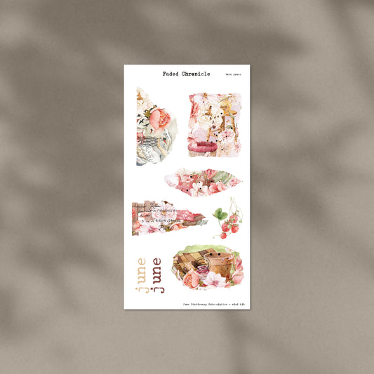 June Stationery Kit Extra - Torn Paper (Gold Foil)