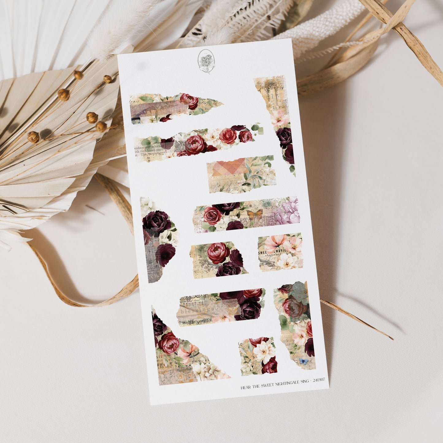 Hear The Nightingale Sing - Flower Torn Paper