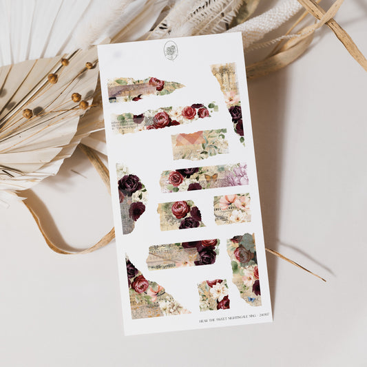 Hear The Nightingale Sing - Flower Torn Paper