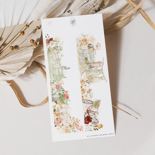 July Stationery Kit Extra - side bar (rose gold foil)