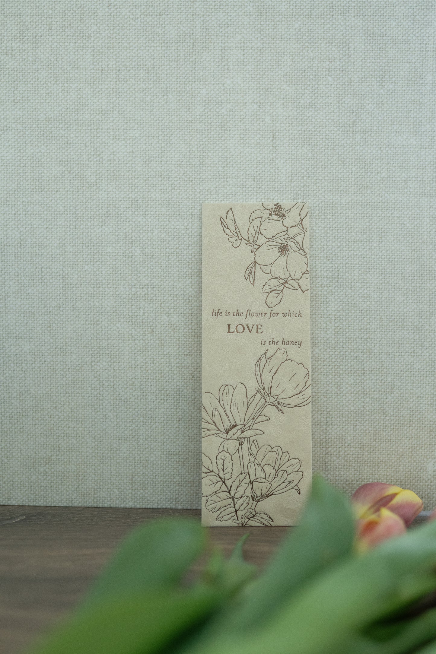 Love is honey velvet bookmark