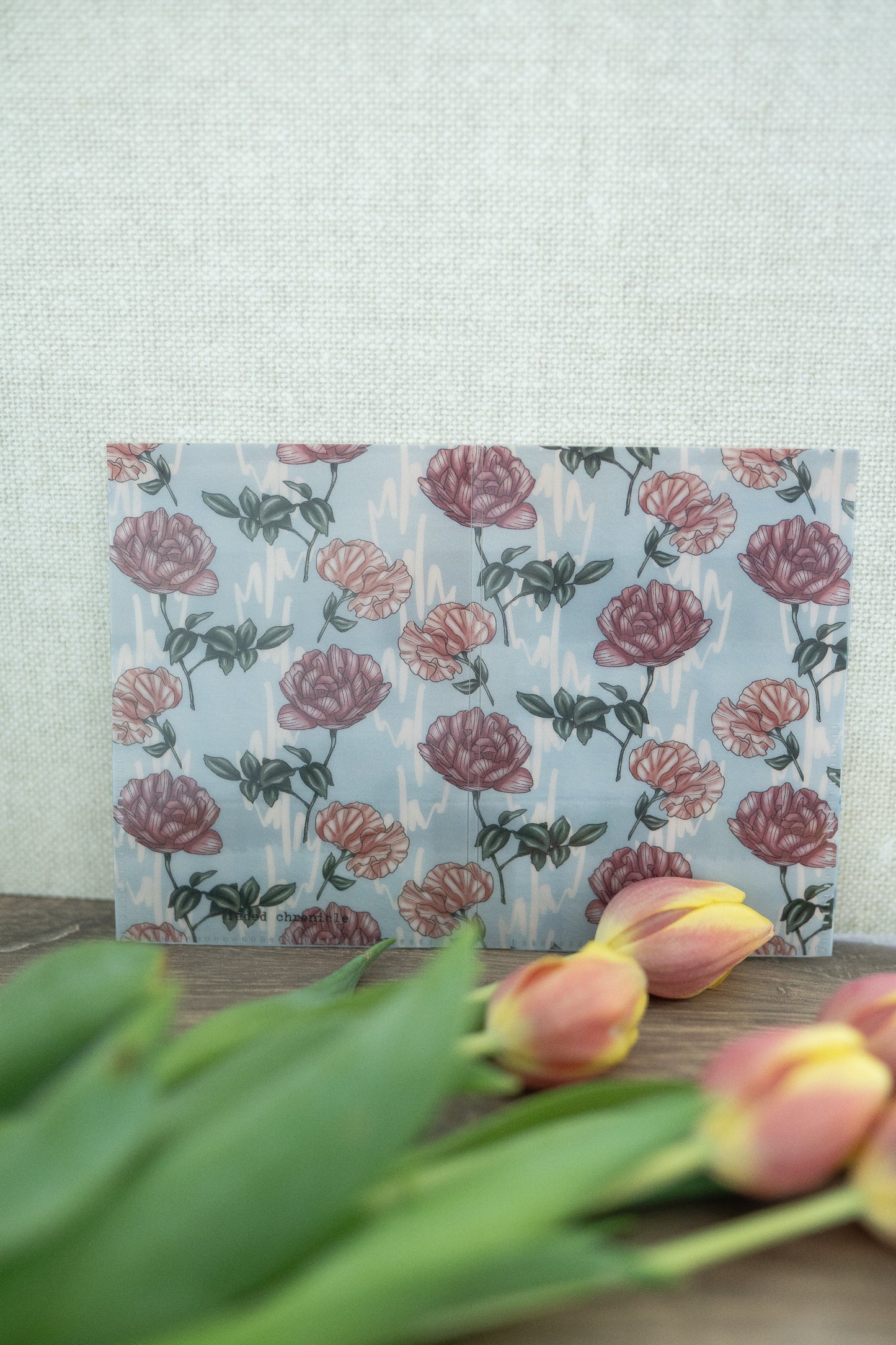 Hand-drawn Flower File Folder - A6 Size