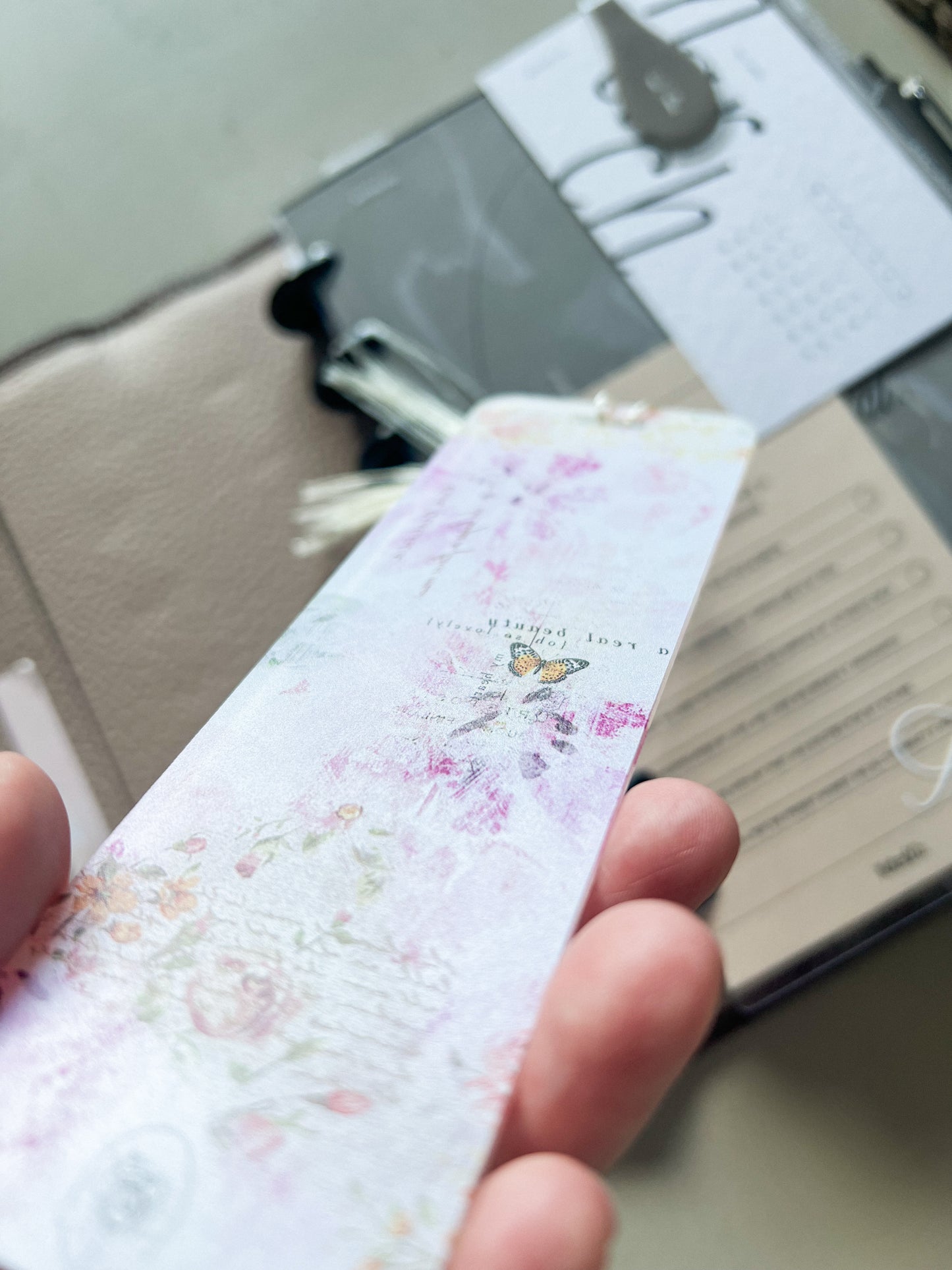 Muted Flower Acrylic Bookmark