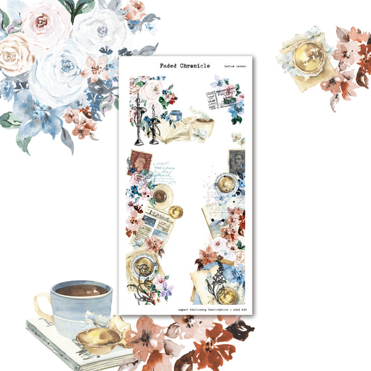 August Stationery Kit Extra - Deco Corner Sheet (Gold Foil)