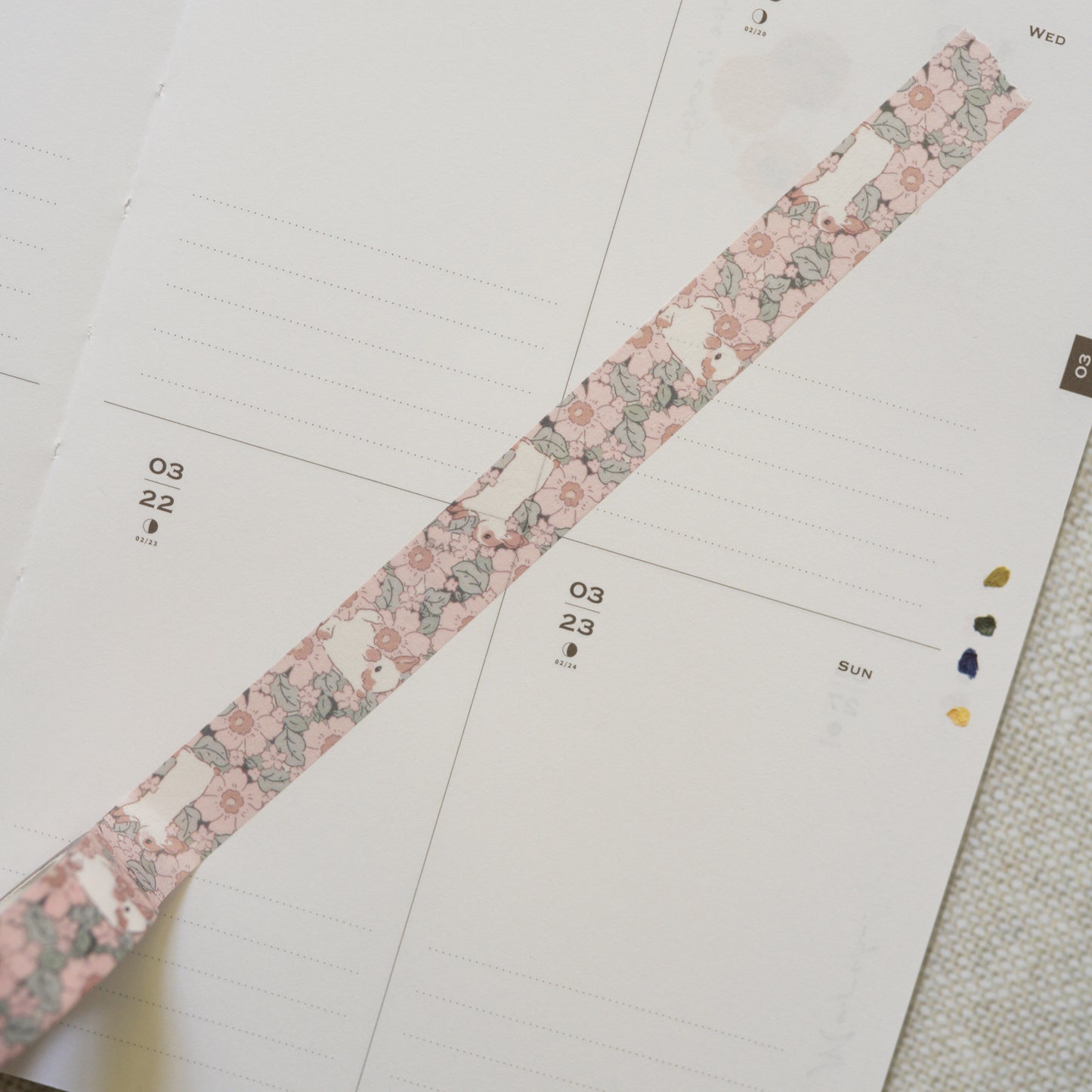 Tiny joy - summer bunnies washi tape 15mm