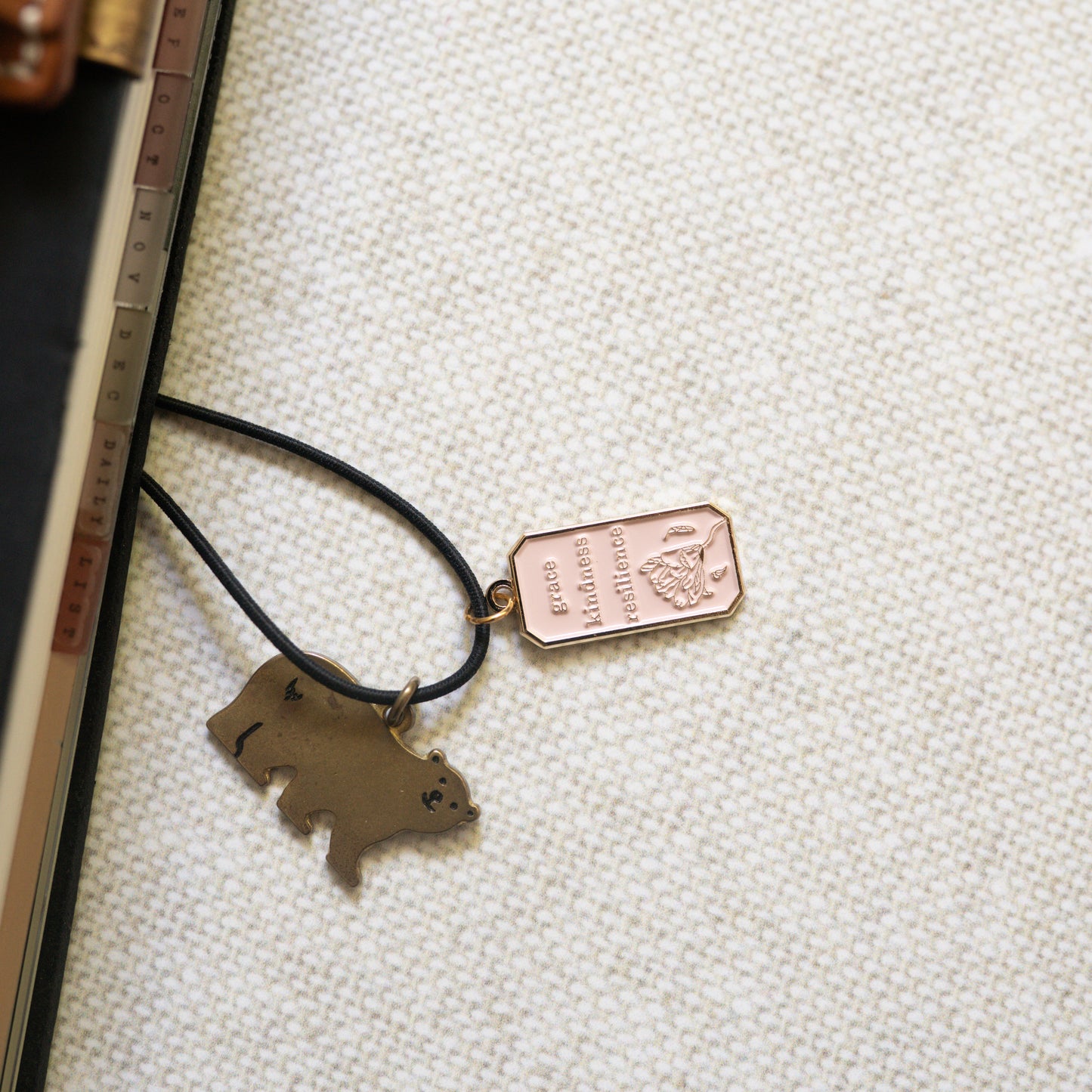 Words of the day enamel planner tag