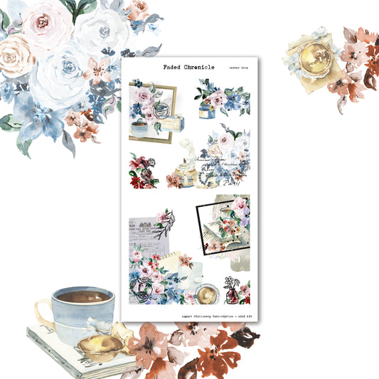 August Stationery Kit Extra - Corner Sheet (Gold Foil)