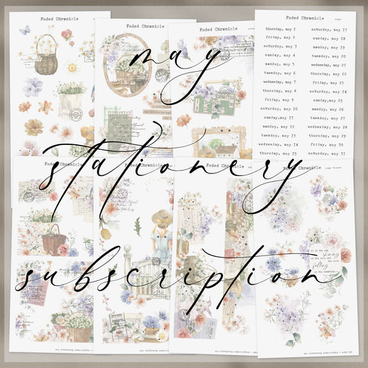 2025 May Stationery Kit Extra - Hobo Weeks Kit