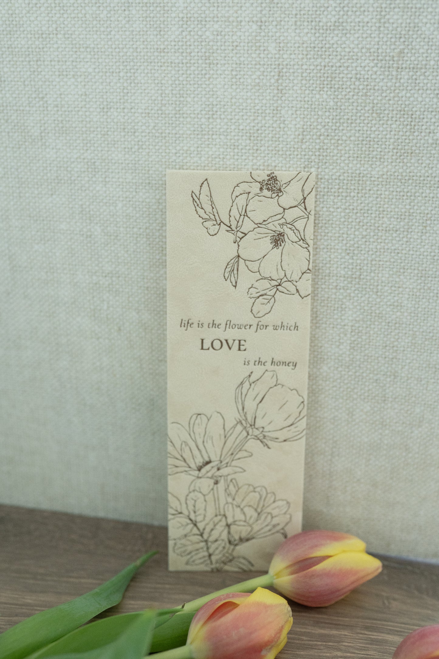 Love is honey velvet bookmark