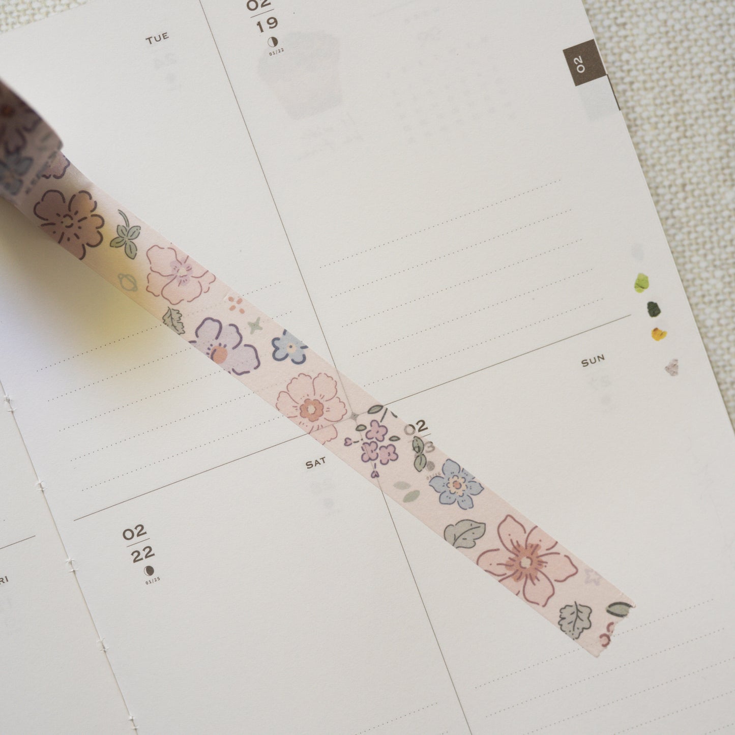 Tiny joy - flower icons washi tape 15mm