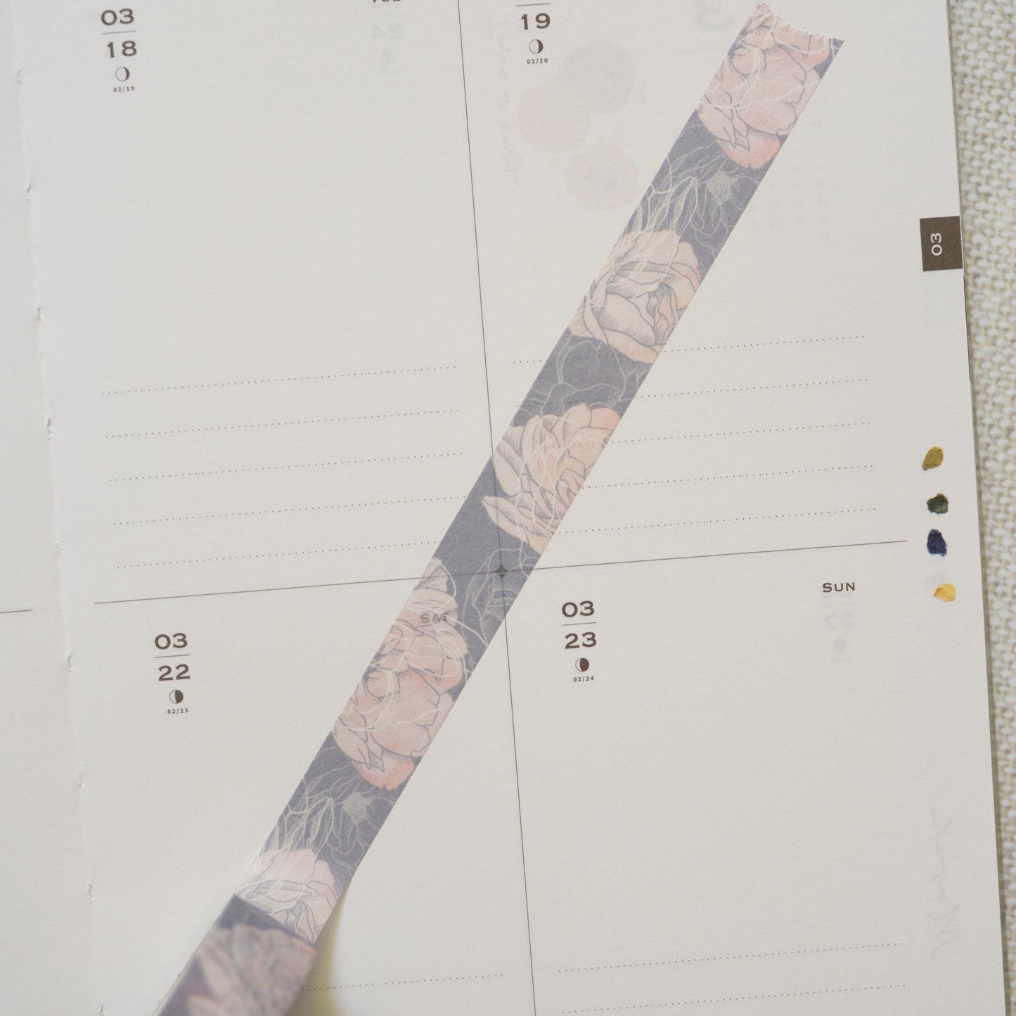 Tiny joy - elegant flowers washi tape 15mm
