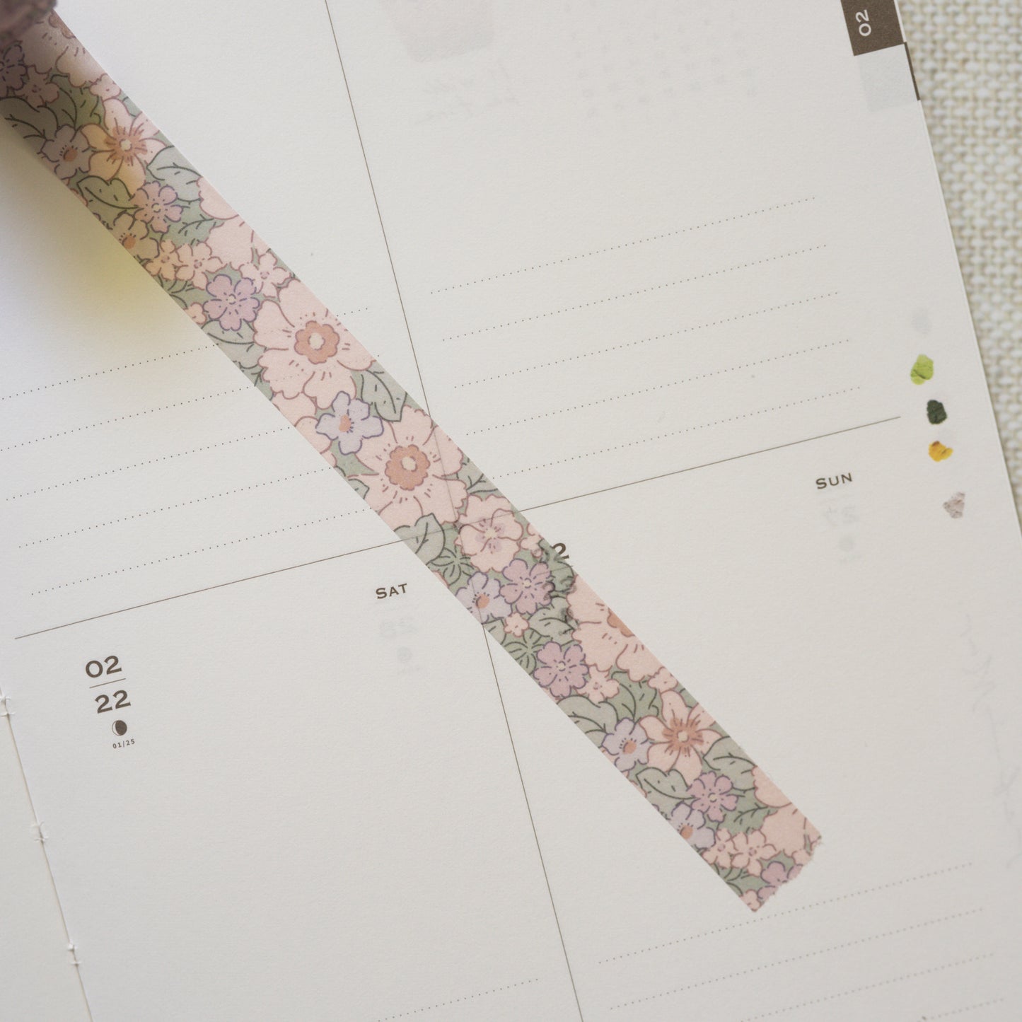 Tiny joy - summer flowers washi tape 15mm