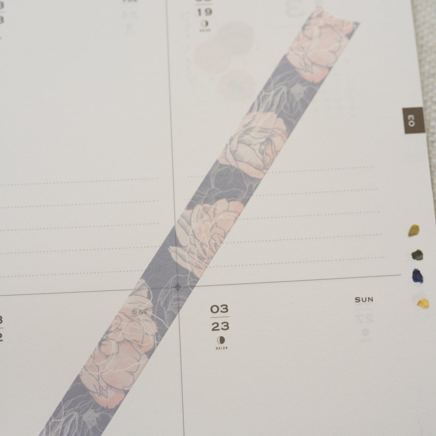 Tiny joy - elegant flowers washi tape 15mm
