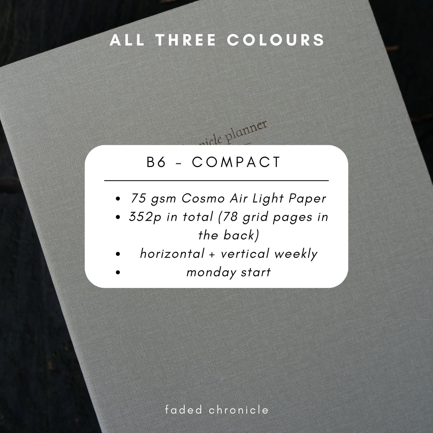 PRE-ORDER | 2026 B6 COMPACT | ALL THREE COLOURS
