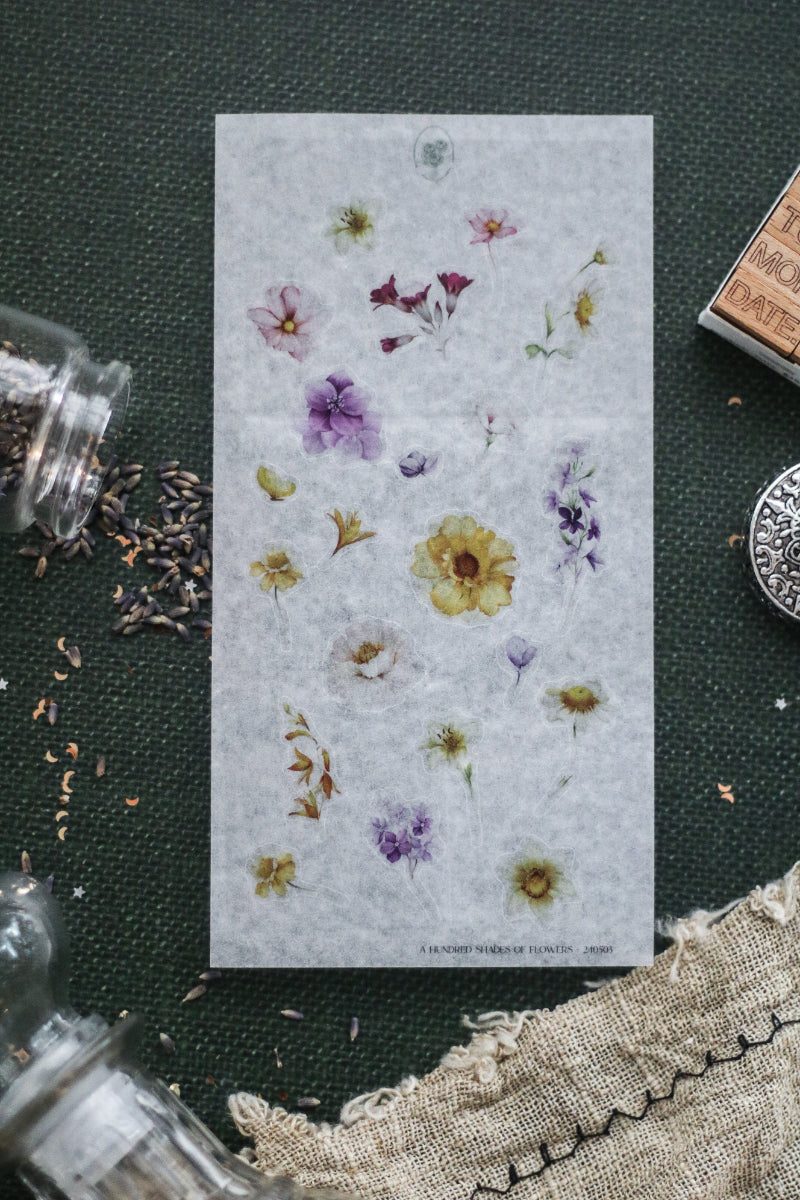 A Hundred Shades Of Flowers - Flower Small Icons (Purple and Yellow)