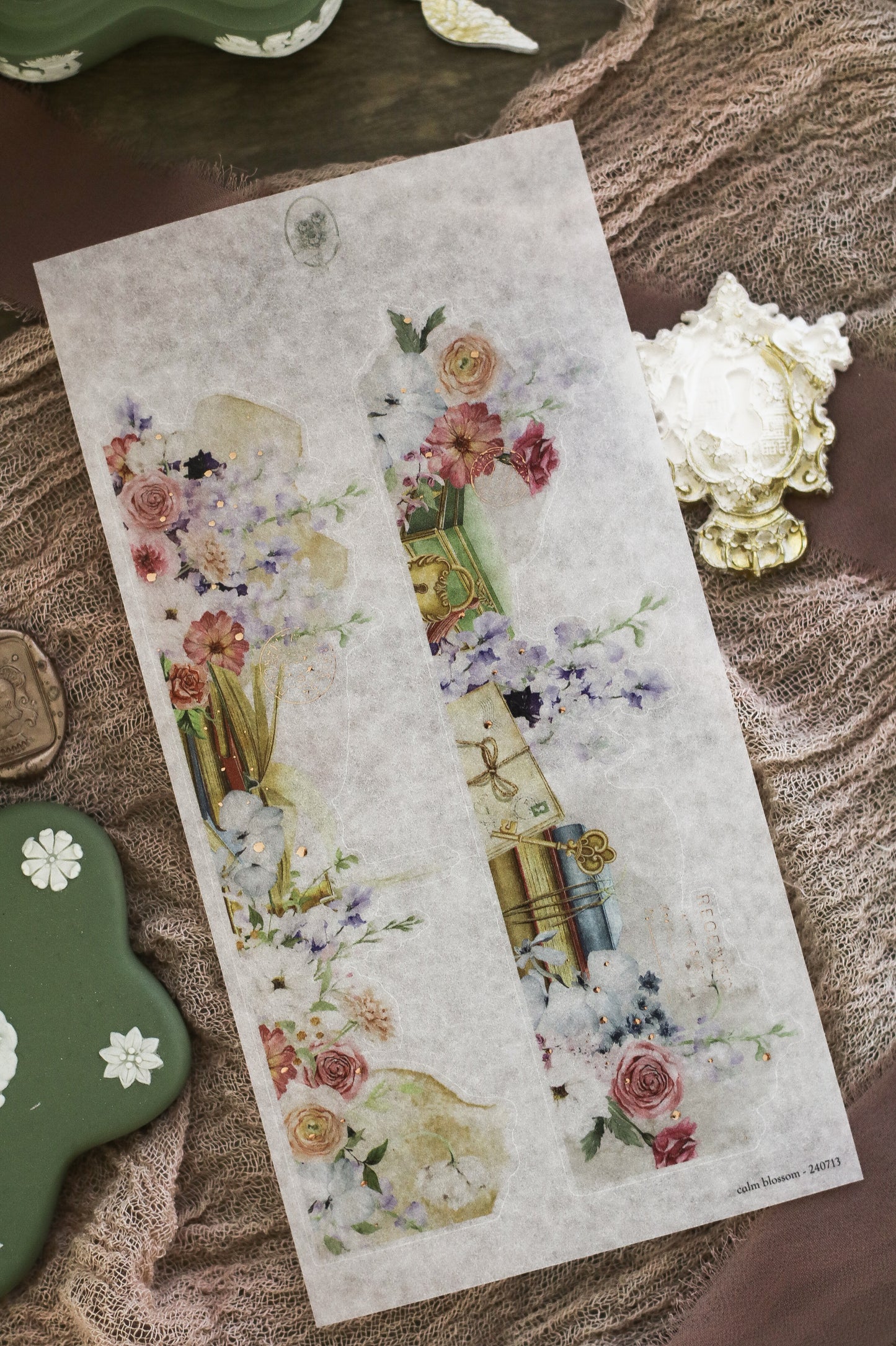 calm blossom - sidebar sheet (rose gold foil)