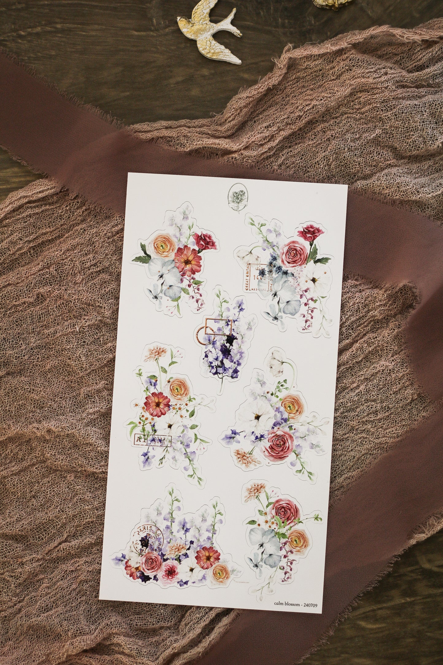 calm blossom - large floral arrangements (rose gold foil)