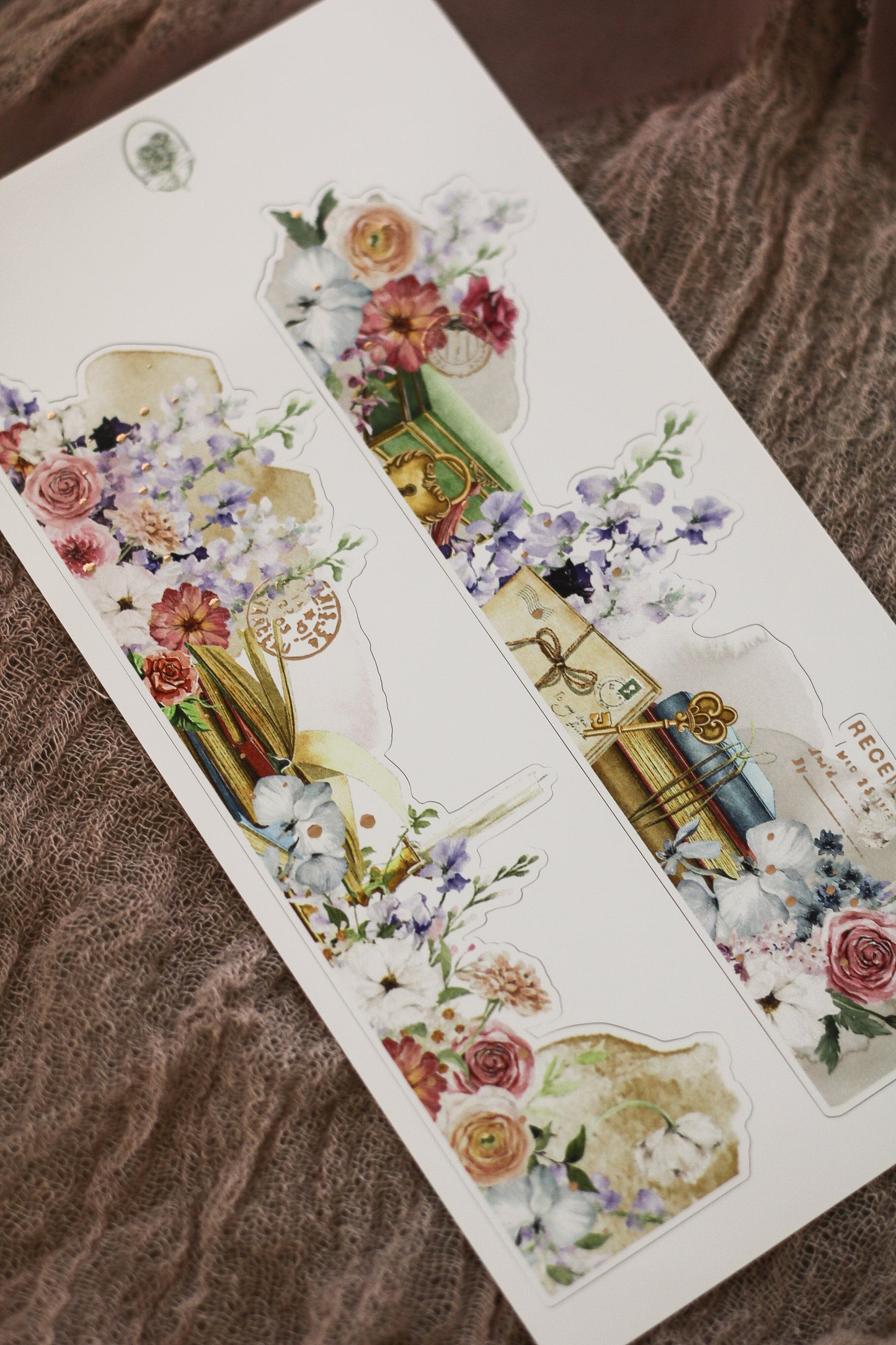 calm blossom - sidebar sheet (rose gold foil)