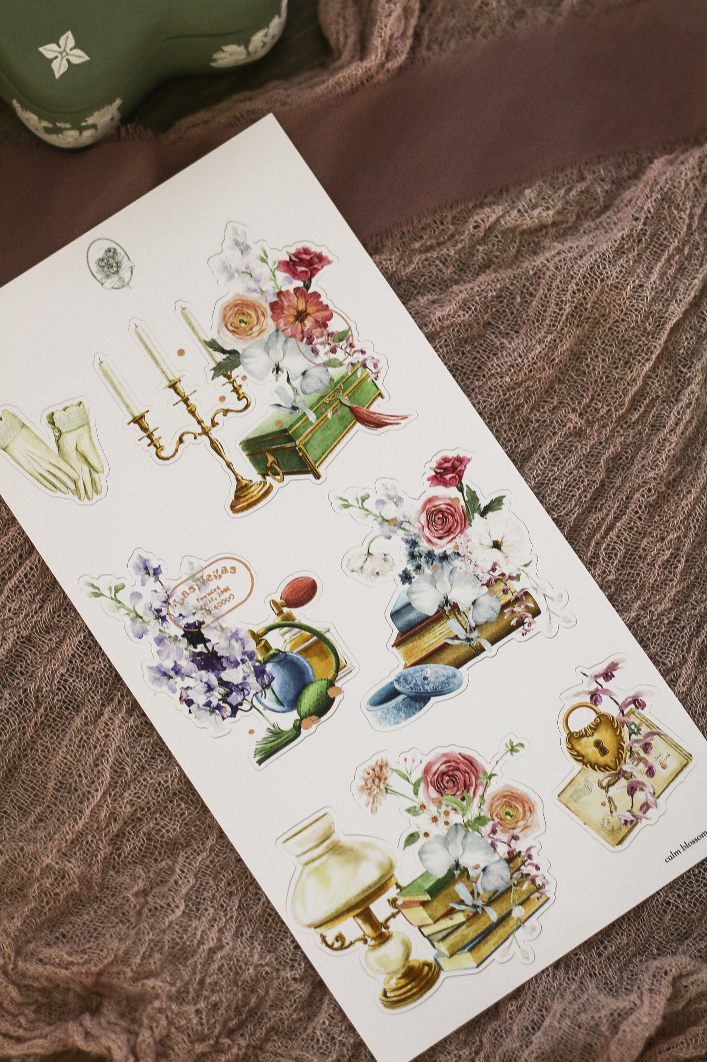 calm blossom - arrangements (rose gold foil)