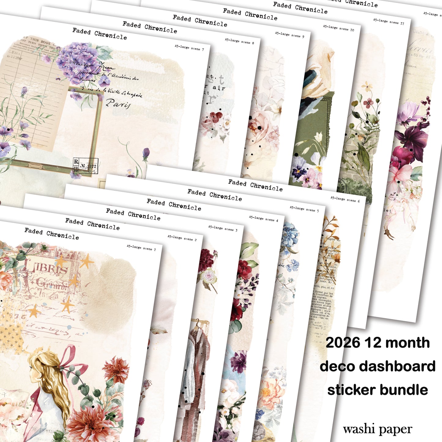 2026 Deco Dashboard Sticker Bundle - A5