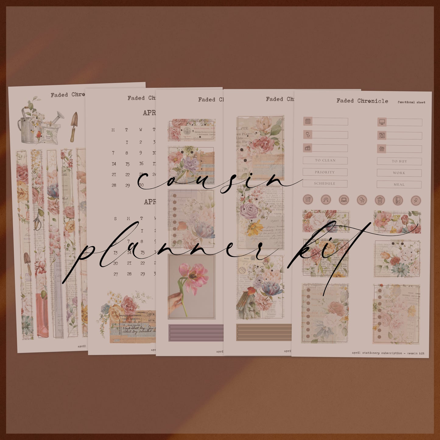 April Stationery Kit Extra - Planner Sticker Kit