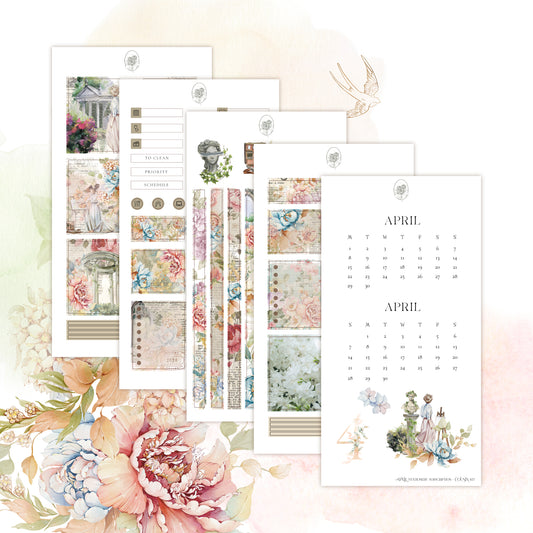 April Stationery Kit Extra - Planner Sticker Kit
