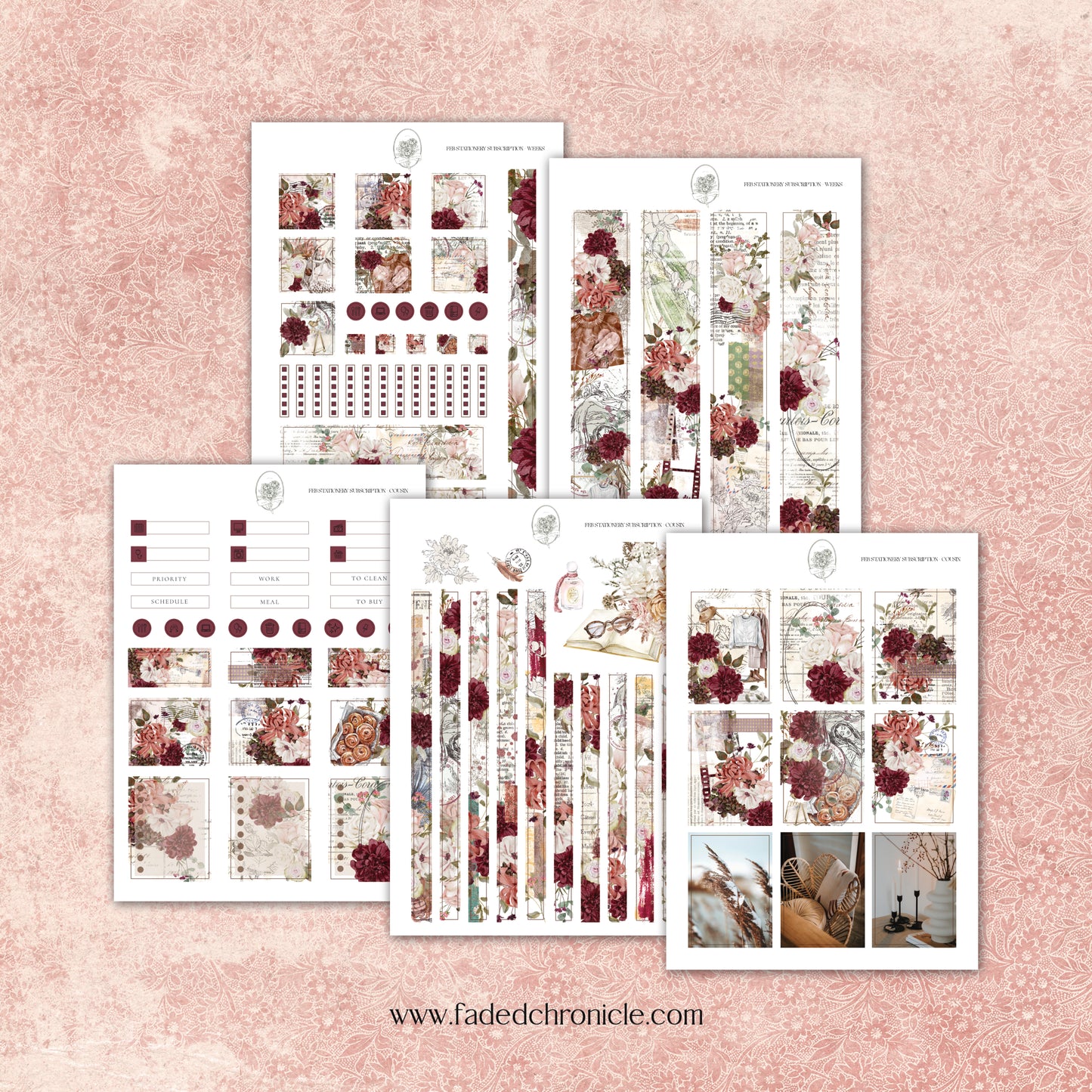 February Stationery Kit Extra - Planner Sticker Kit