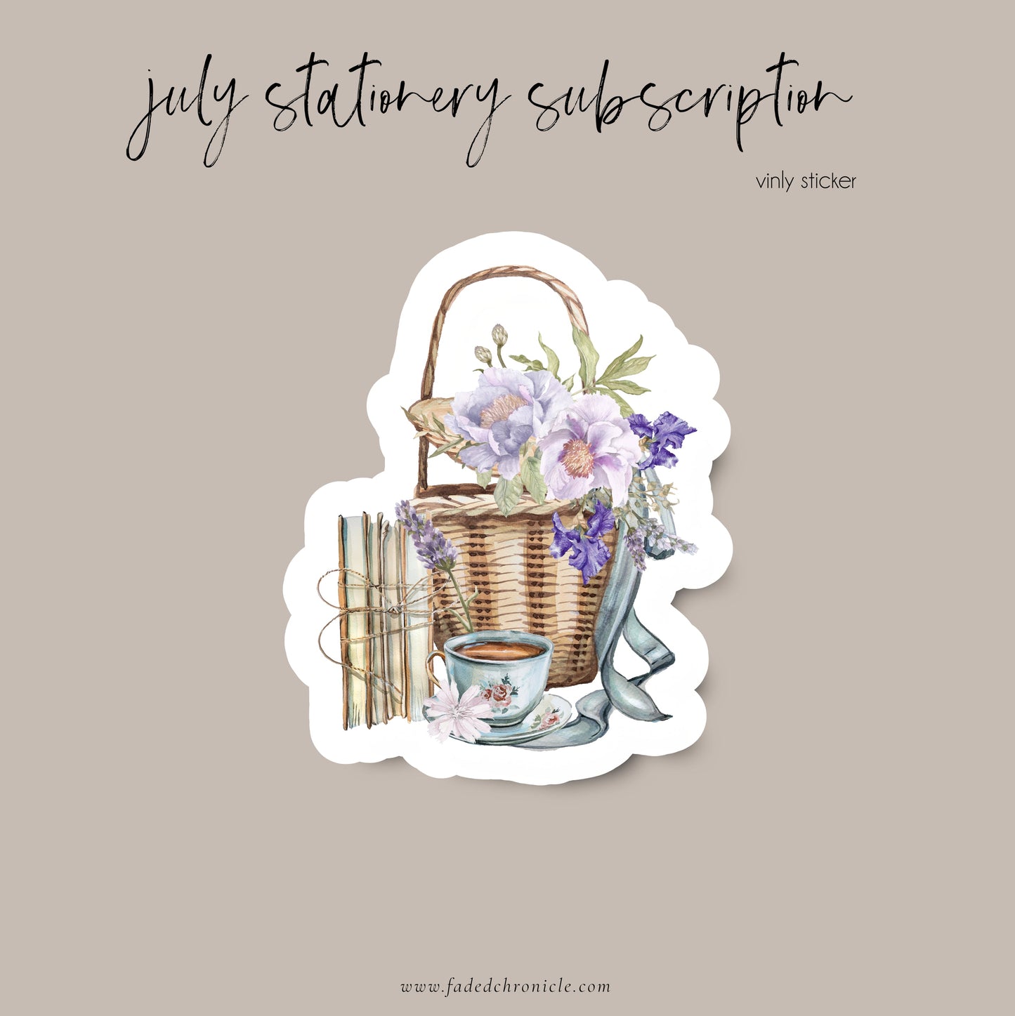 July Stationery Kit Extras - vinyl sticker