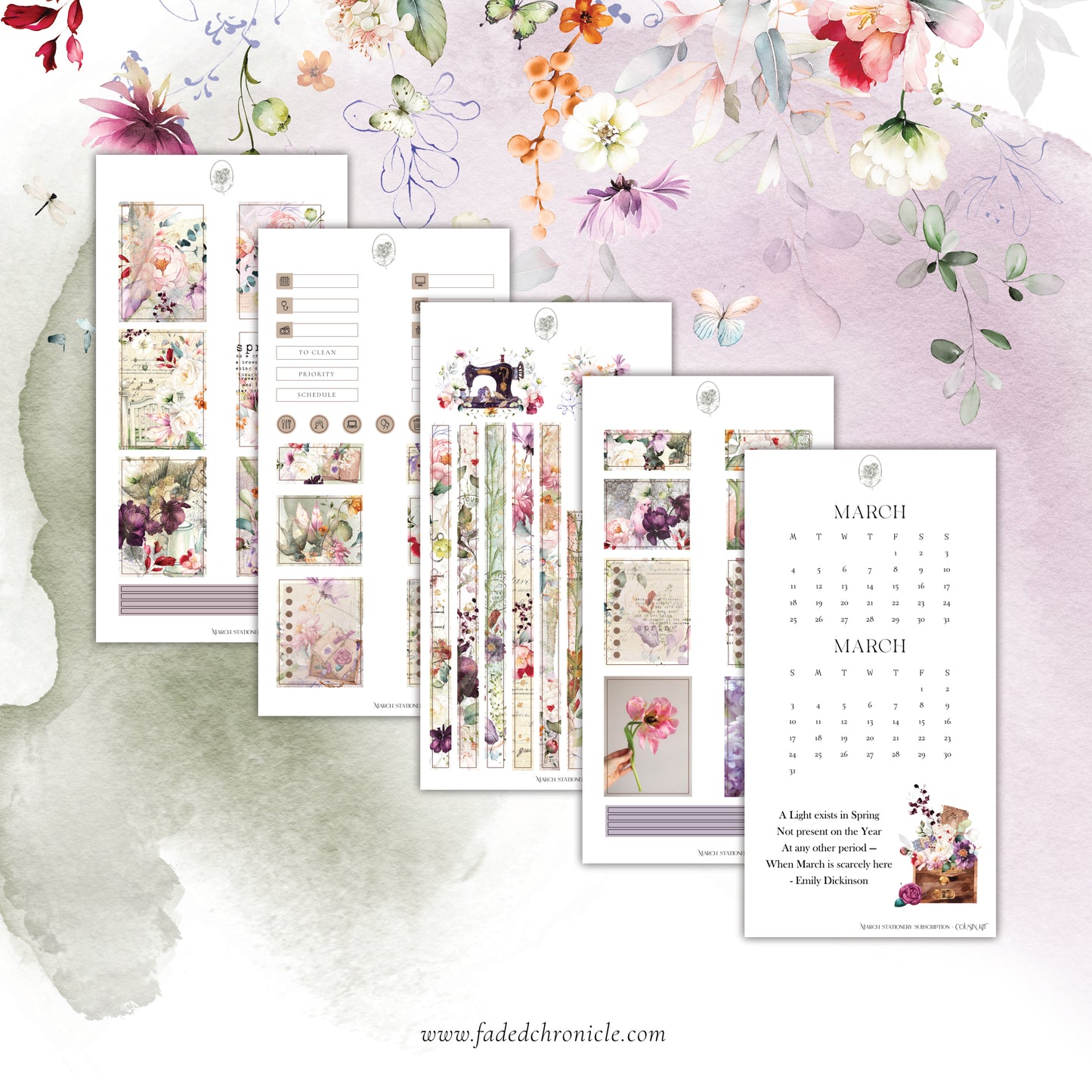 March Stationery Kit Extra - Planner Sticker Kit