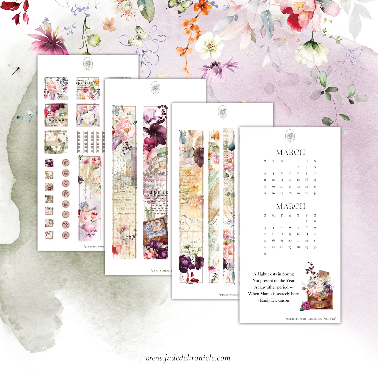 March Stationery Kit Extra - Planner Sticker Kit