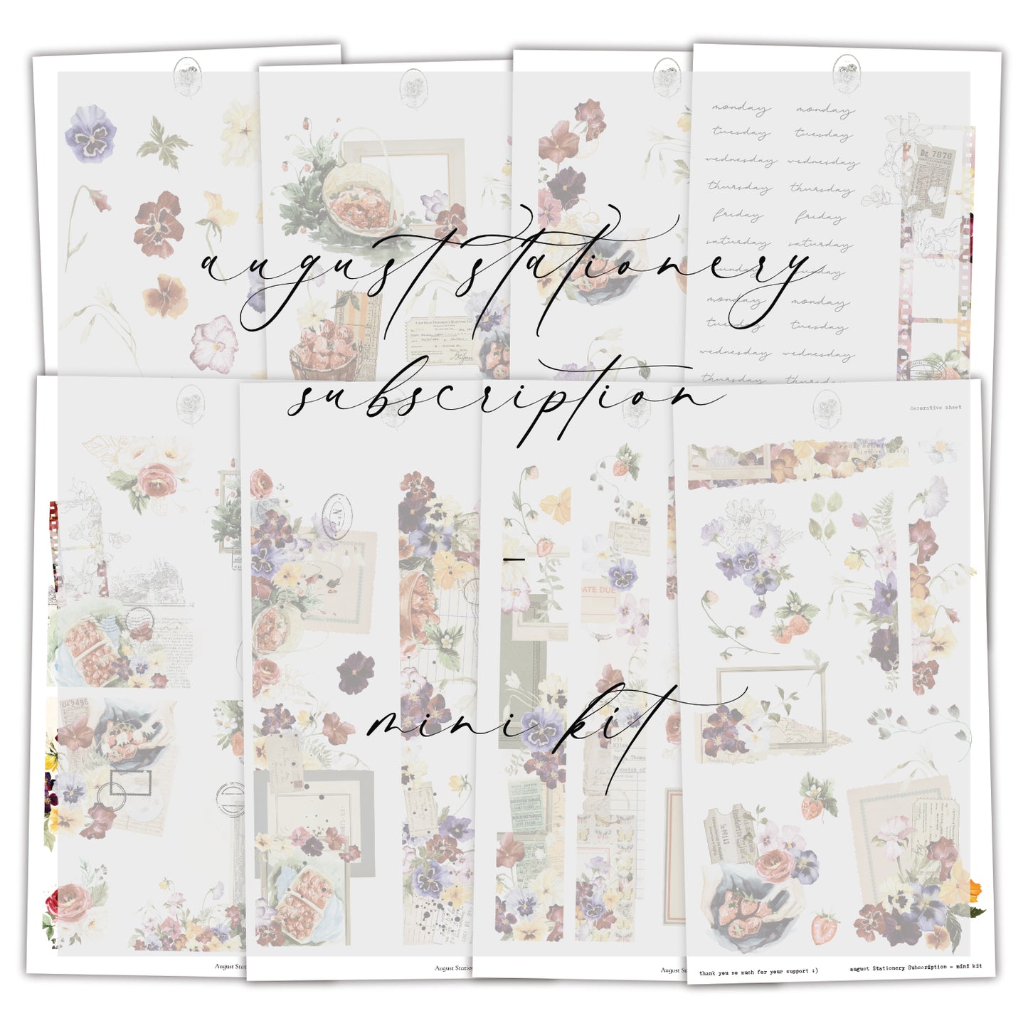 August Stationery Kit Extra - Mini Kit