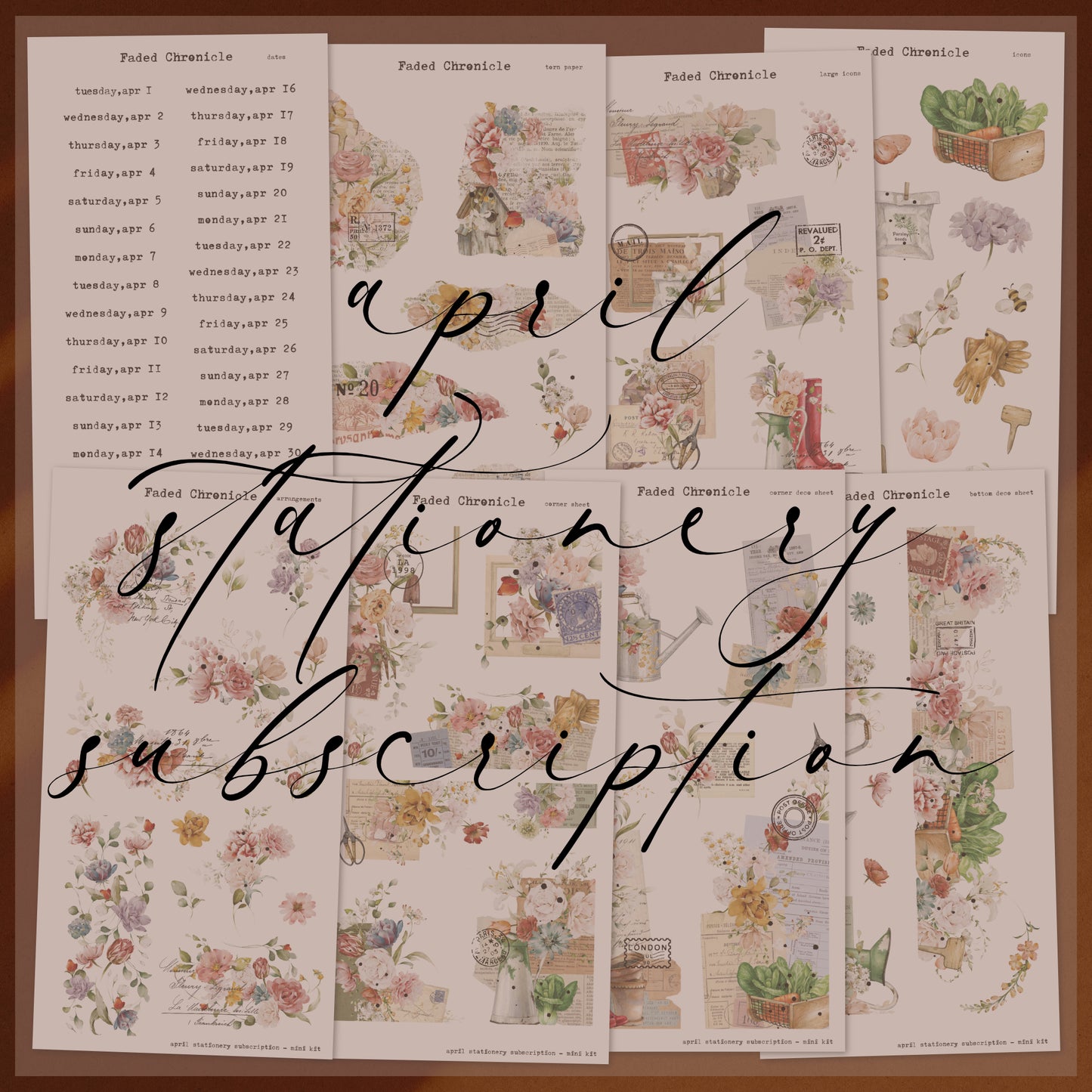 April Stationery Kit Extra - Mini Kit