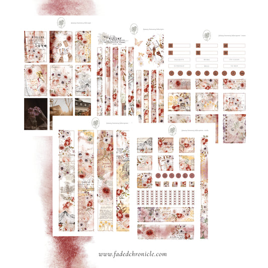January Stationery Kit Extra - Planner Sticker Kit