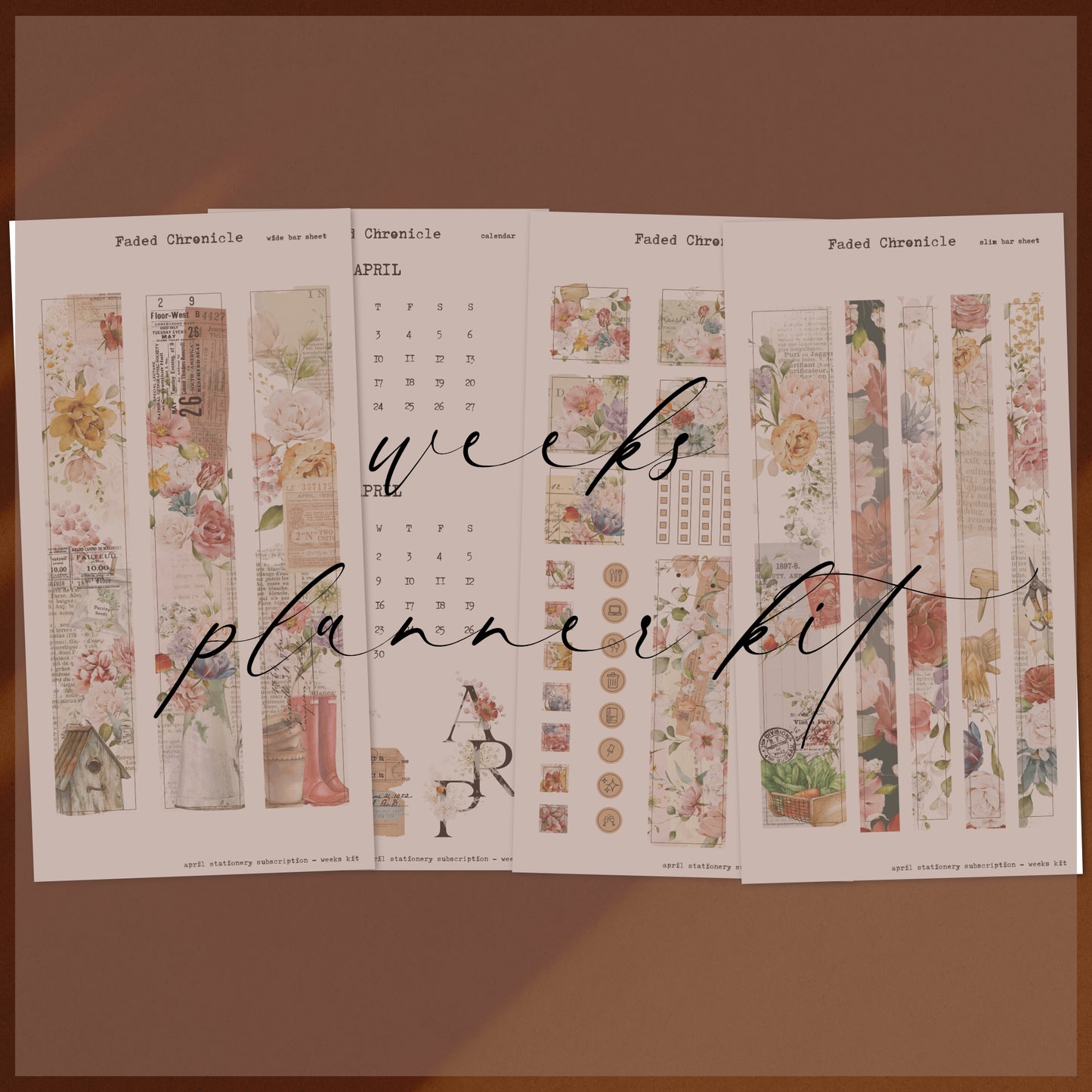April Stationery Kit Extra - Planner Sticker Kit