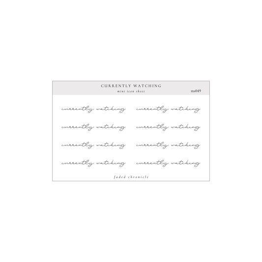 minimal scripts - currently watching