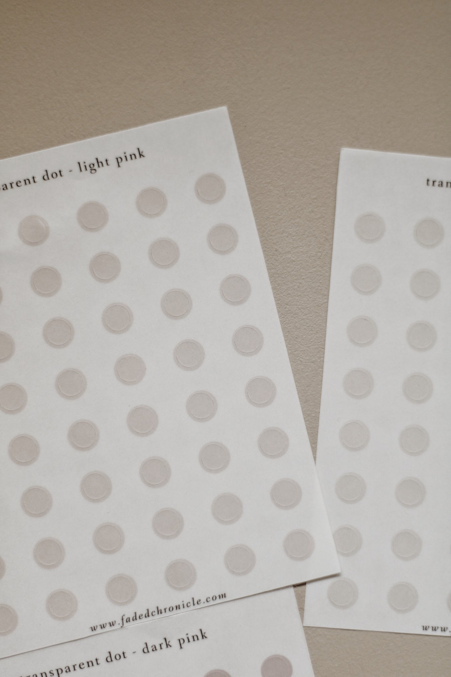Transparent dot - dessert rose