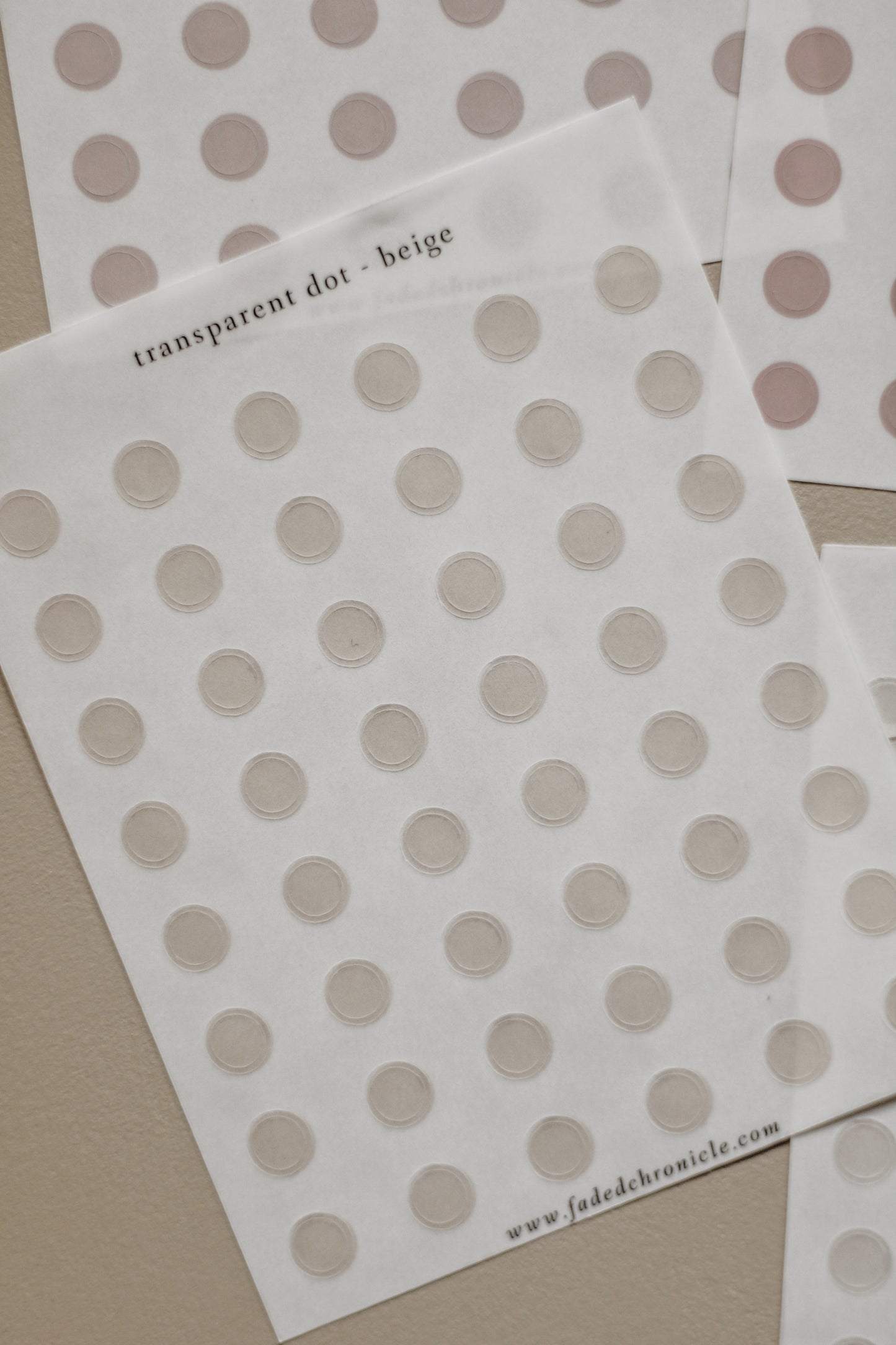 Transparent dot - dessert rose