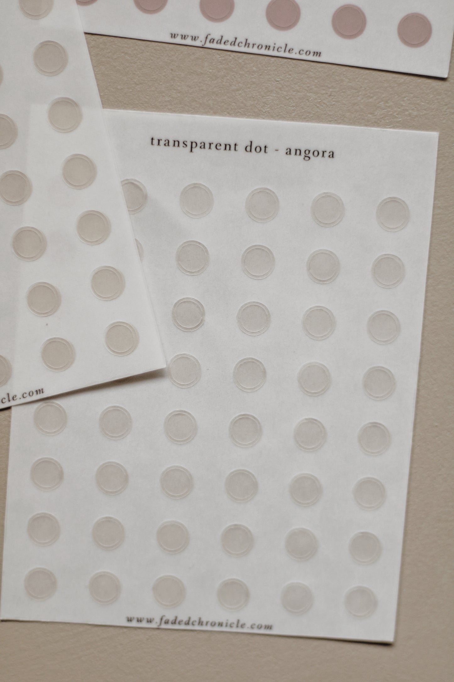 Transparent dot - dessert rose