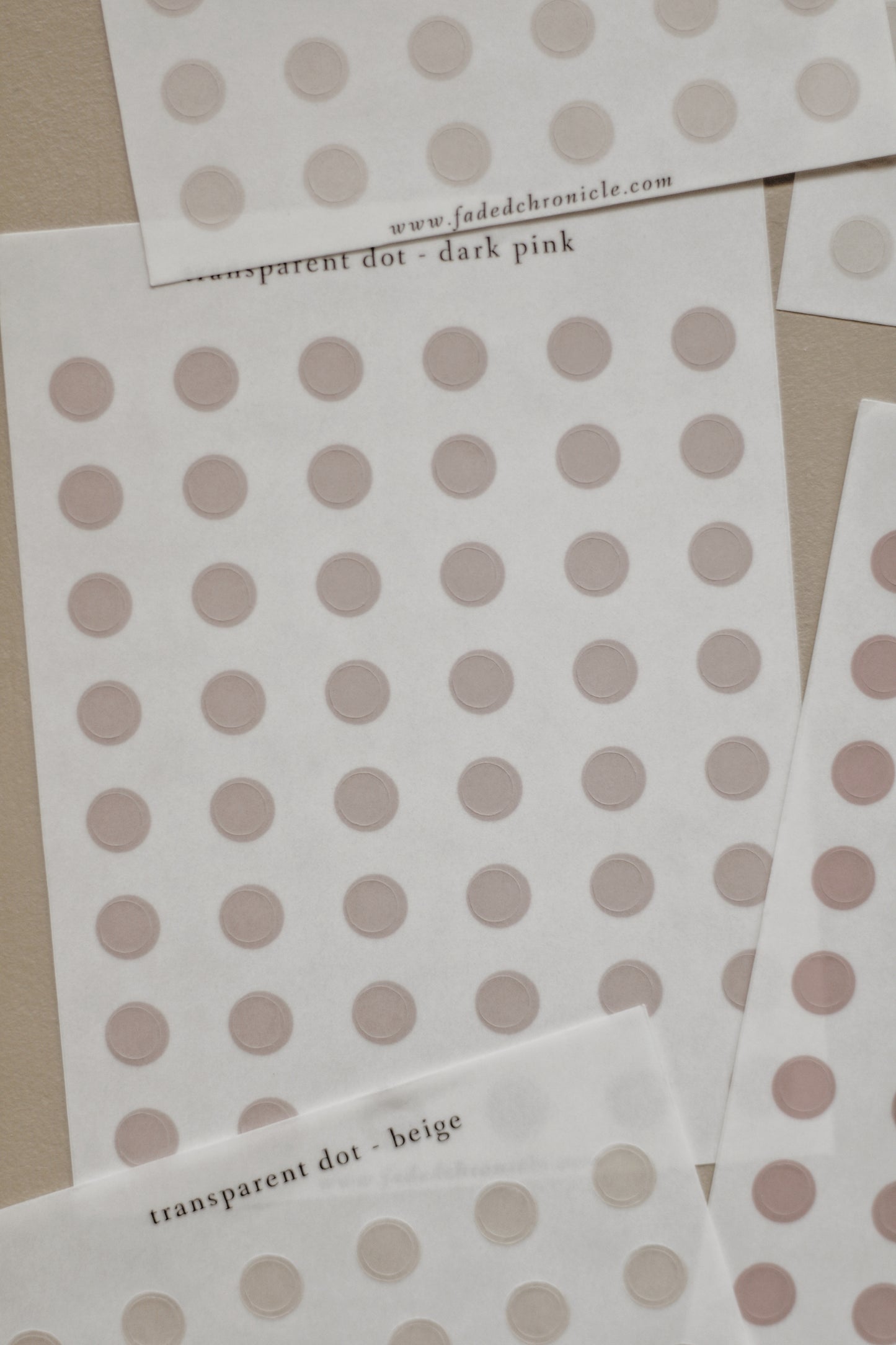 Transparent dot - dessert rose