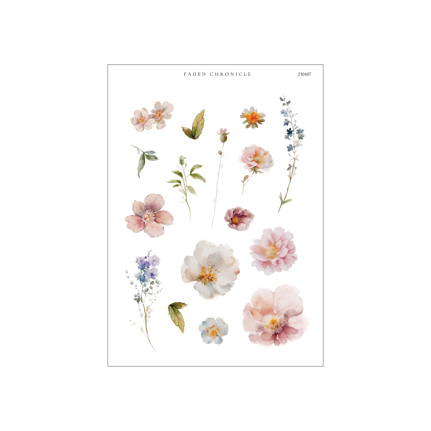 A Cup Of Dreamy Spring - Small Watercolour Elements Icons