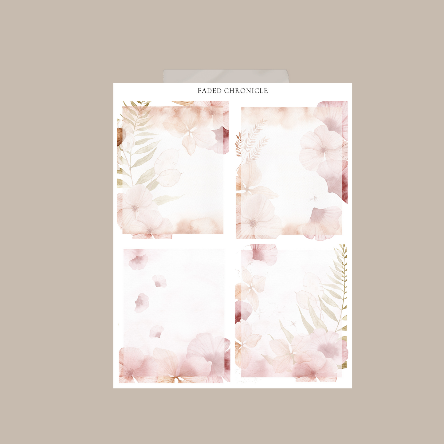Dried Flowers Full Box deco sticker Printable (2" wide)
