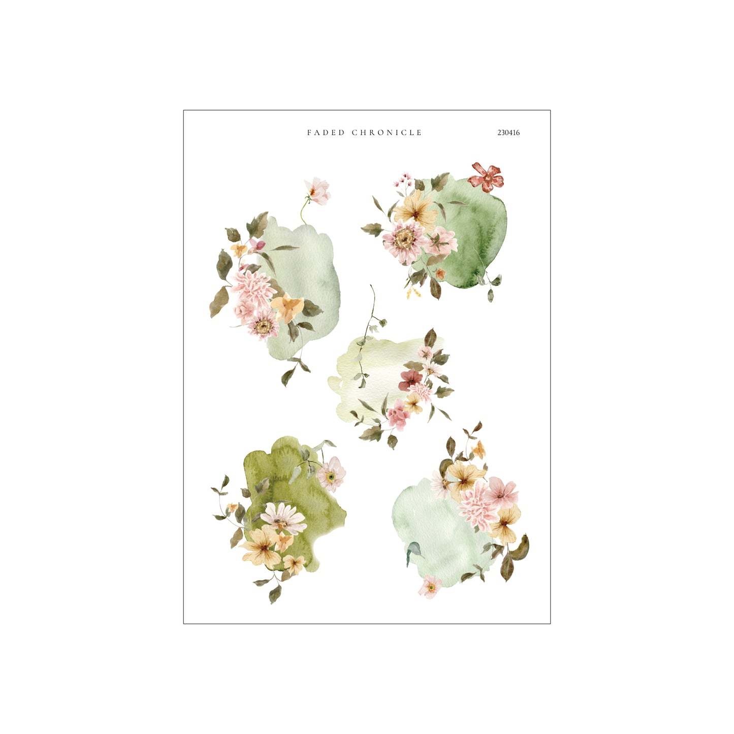 A Cup Of Dreamy Spring - Large Watercolour Deco