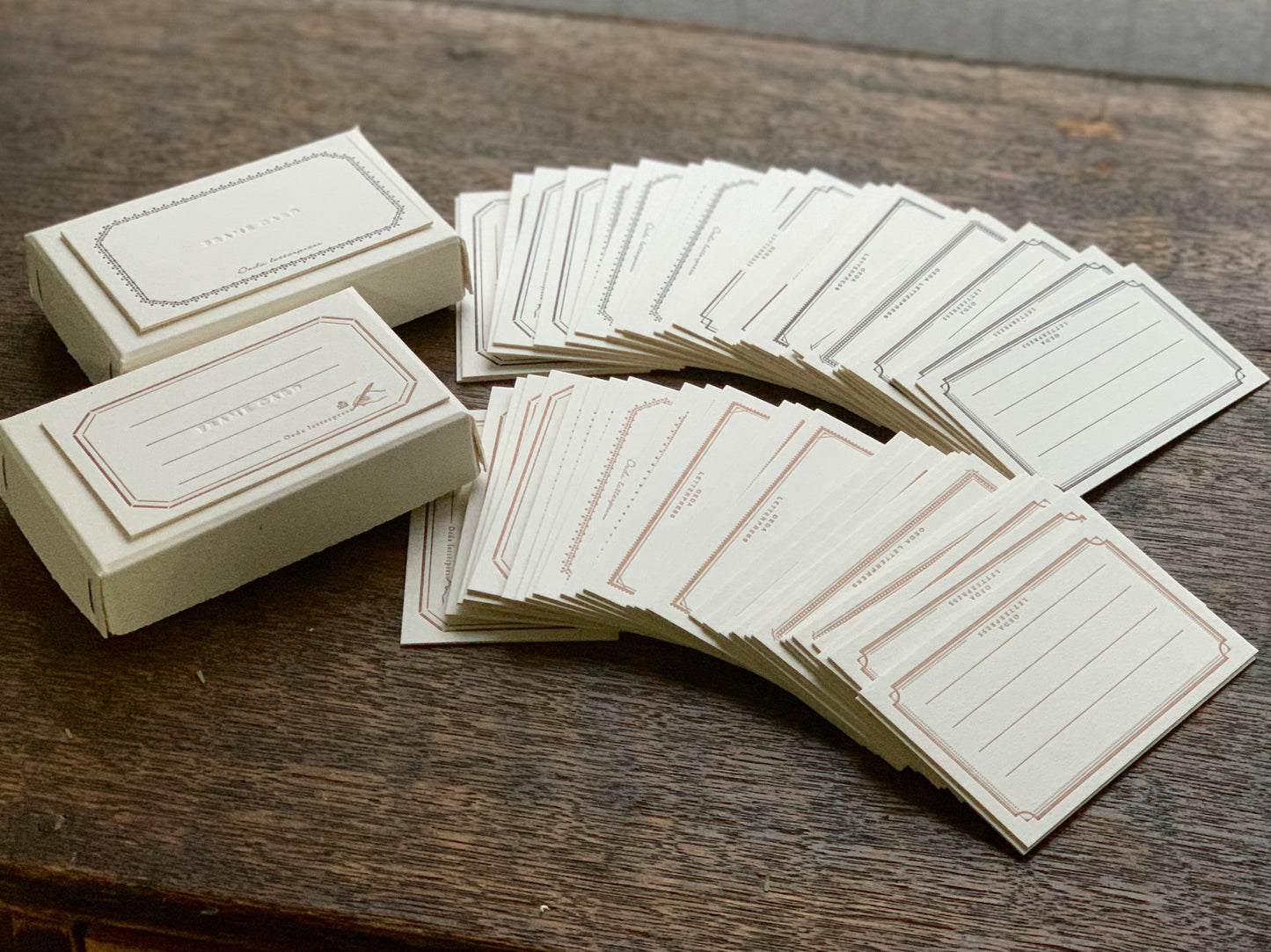 OEDA letterpress FRAME card box Bronze / Black (30 pieces)