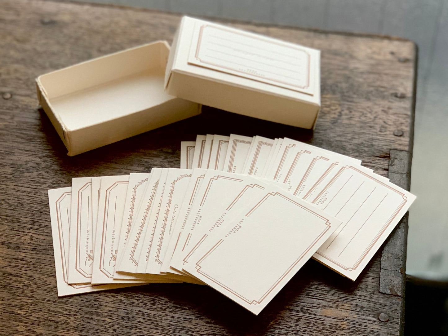 OEDA letterpress FRAME card box Bronze / Black (30 pieces)