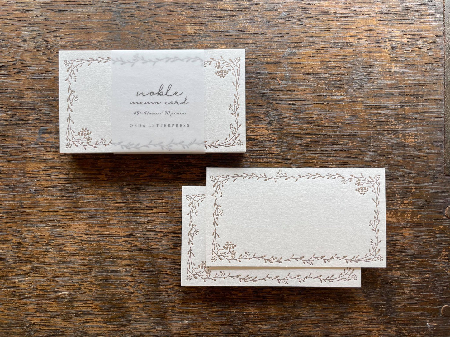 OEDA letterpress noble memo cards
