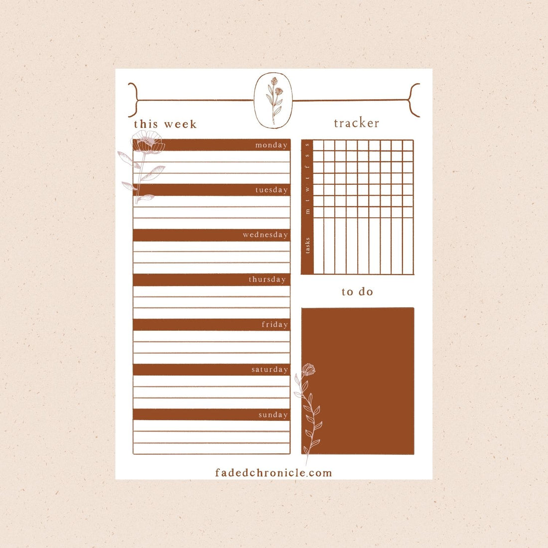 Happy 2020 + January Freebie: weekly printable