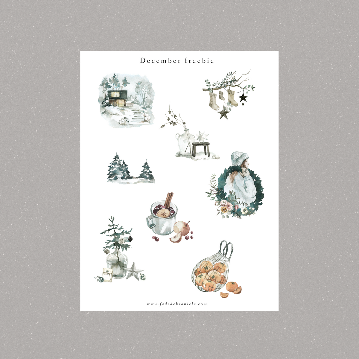 December Freebie - Winter Stickers
