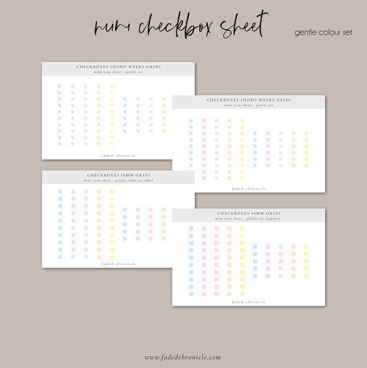 minimal checkbox - Gentle Color Set