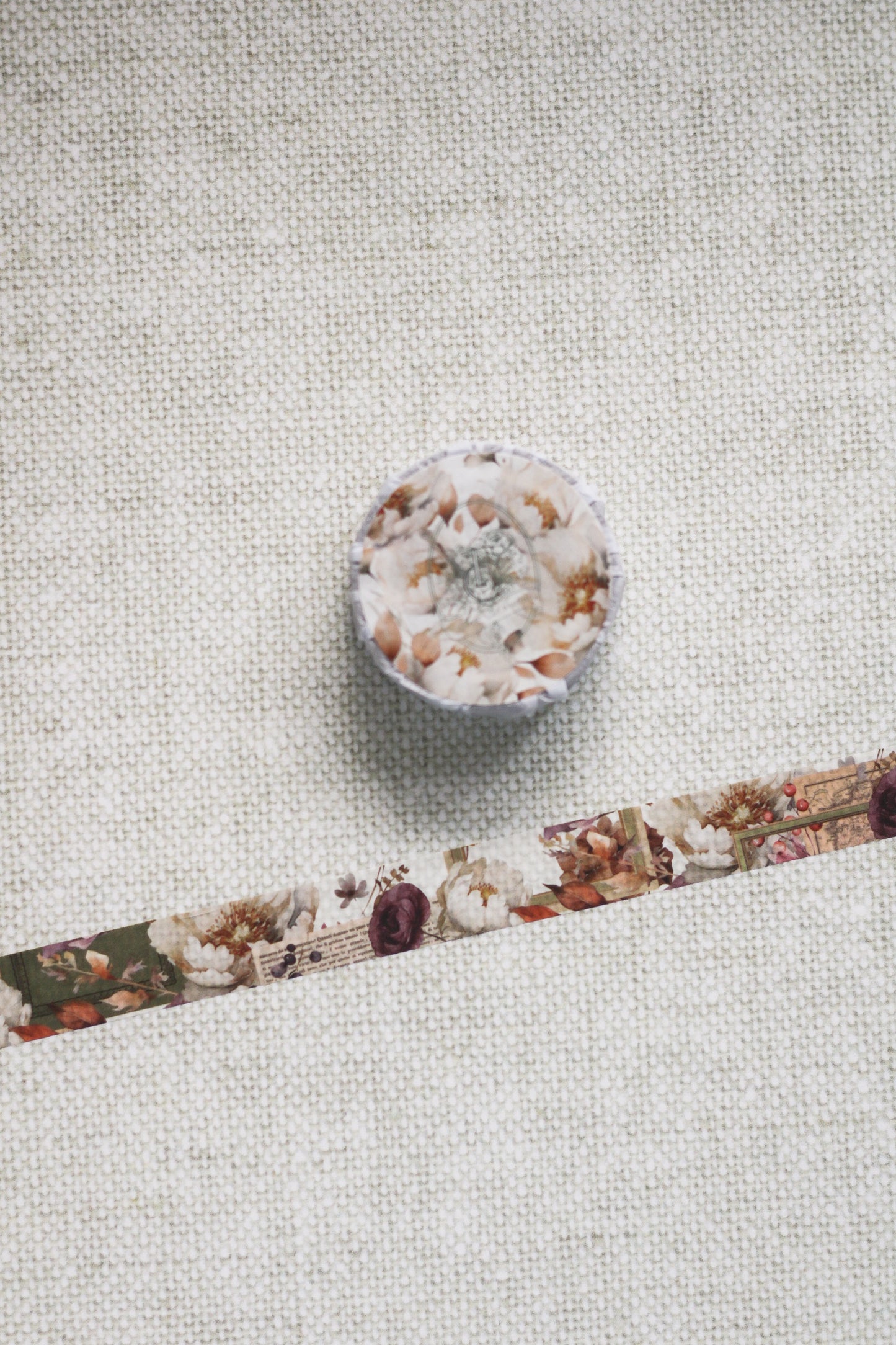 PMC X FC washi tape vintage flowers with frames pattern 15mm